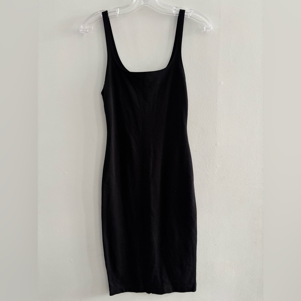 Zara Classic Black Midi Bodycon Dress Little Black Dress Trafaluc